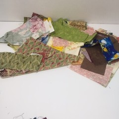 1 Pounds 7 Ounces Cotton Print Fabrics Scraps Quilt