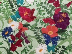 fabric Flower And Butterfly By M, Liss 43″ X 36” BTY 971