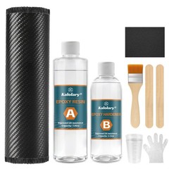 Kalolary 5FT Carbon Fiber Repair Kit, Carbon Fibers Fabric Resin Kit