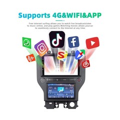 Dual Screen for Ford Mustang Car Radio 2015 2016 2017 2018 2019 2020 2021 Hea…