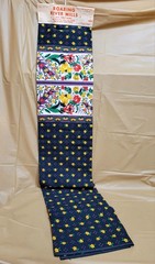 Vintage Loomskill Inc. Fabric 3 Pieces Over 6 Yards Black Yellow Purple Floral