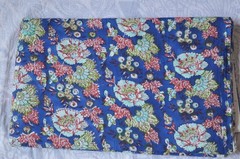 20 Yard Hand Block New Print Fabric 100%Cotton NO TARRIF CHARGES 100%✅ ZK_130*