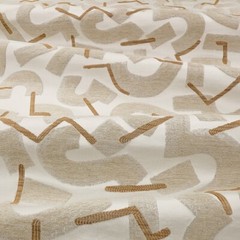 Zinc Textile Scattered Geometric Shapes Fabric- René / Tobacco 2.35 yds Z737/02