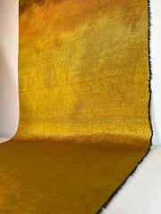 Warm Gold Silk Moire Fabric By 2 Meters, Watermark Patterned, Silk Moiré.