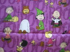 Peanuts 2001 Halloween BOO Fabric 2 Pieces 24 x 44 / 36 x 44 in.