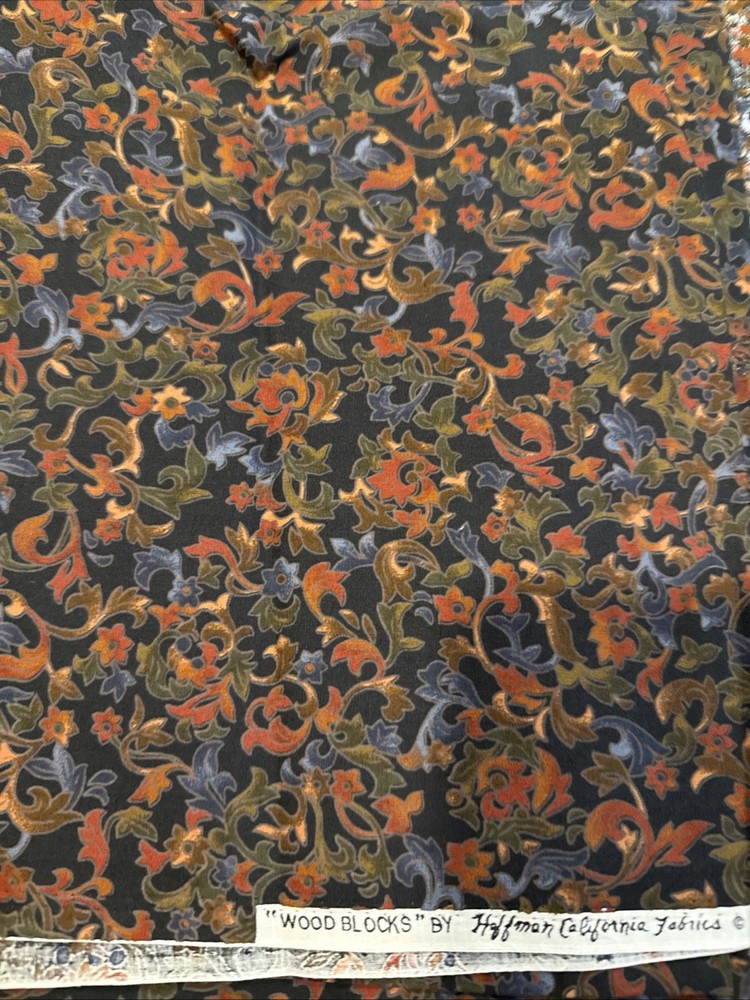 COTTON FABRIC “WOOD BLOCKS” BY HOFFMAN CALIFORNIA FABRIC 2yrds
