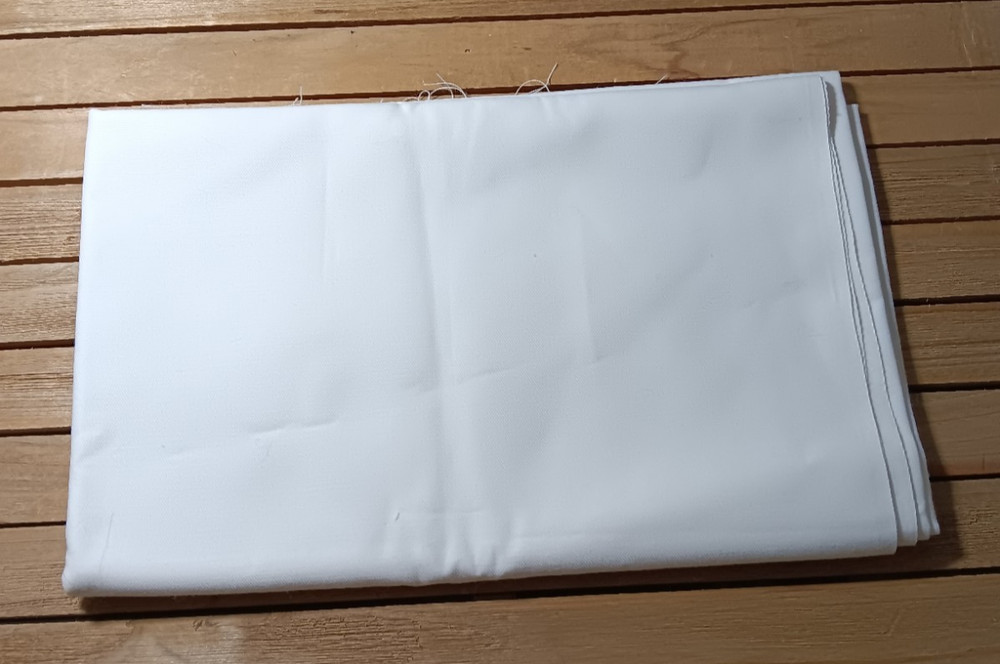 Sewing Fabric Pure White Poplin or Light Weight Canvas .75 yd x 44″