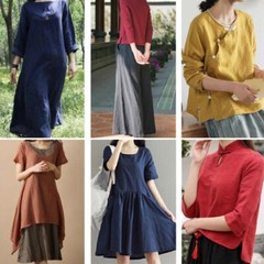 1.4*0.5M Faux Linen Fabric Cotton Pleated Cloth Soft Fabric DIY Dress Crafts