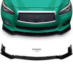 SCITOO Front Lip Spoiler Fits for 2014-2017 AS SHOWN, Glossy Black