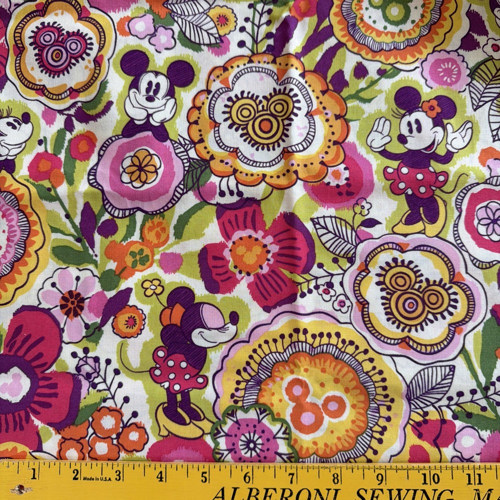 Vera Bradley Disney Minnie Mouse Garden Party Fabric 3 Yds x 60” Braemore Mickey