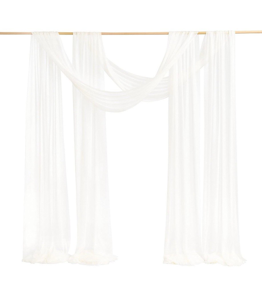 Ling’s Moment Wedding Arch Draping Fabric 2 Panels 32Ft x 30″ Wrinkle-Free