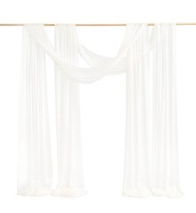 Ling’s Moment Wedding Arch Draping Fabric 2 Panels 32Ft x 30″ Wrinkle-Free