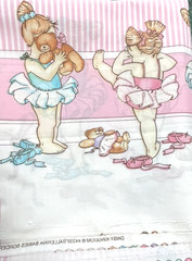Daisy Kingdom BALLERINA BABIES BORDER Fabric 4339 TWO PIECES PLEASE READ!