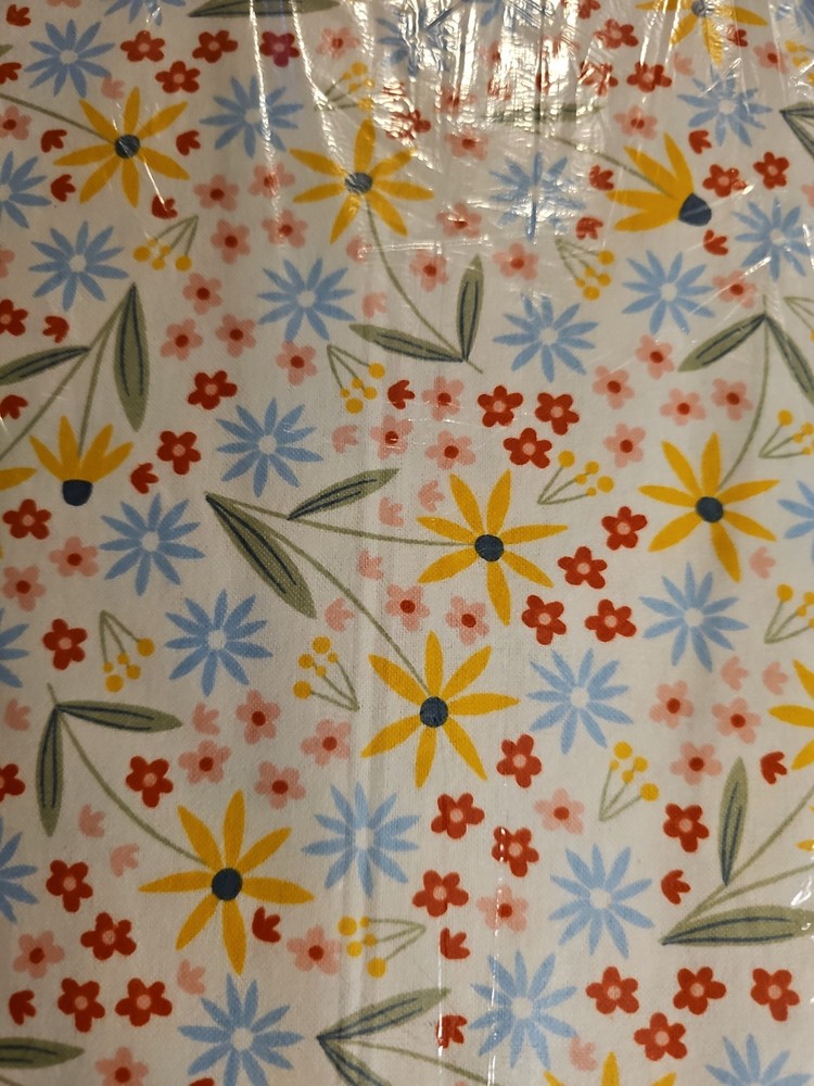 BOLT 8 YARDS MULTI COLOR Flower Floral FLANNEL FABRIC SEWING QUILT RAG