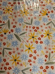 BOLT 8 YARDS MULTI COLOR Flower Floral FLANNEL FABRIC SEWING QUILT RAG