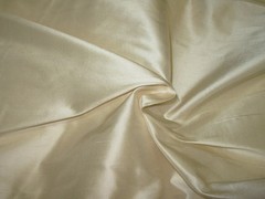 8 5/8 YDS 100% LUXURY SILK DUPIONI BISQUE DRAPERY UPHOLSTERY FABRIC FOR LESS