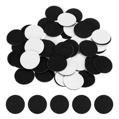 50Pcs Adhesive Felt Circles 1.5″ Round Non-Woven Felt Stickers Black