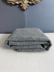 Heavyweight Charcoal Gray Wool 61″ Last Half Yard Left Craft Project