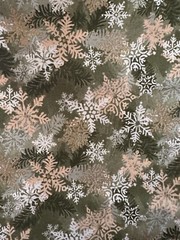 Lot Fabric 4 Designs Cotton Quilted Christmas Holly Snowflakes Patriotic 9+ yds