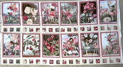 RARE Michael Miller Blossom Flower Fairies Soft Book Fabric Panel + FQ & Pattern