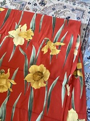 Hawaiian Print, Red Green Yellow Approx 4mt 54” Wide