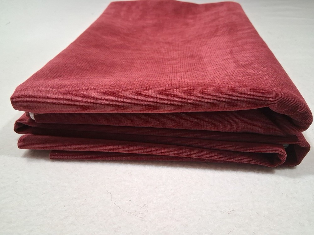 Brick Red Velveteen Fabric Remnants 2 Pieces 59″x37″ Directional Nap 2 yards