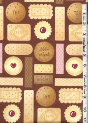 Brown Coffee Talk Butter Cookies by Paintbrush Studios bty