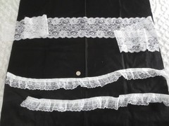 4937. 8 oz. – WHITE LACE TRIM – 6″ wide x 2 yds. & 2-1/2″ wide x 2 yds.