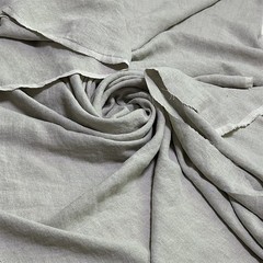 HEAVY LINEN 100% UPHOLSTERY DRAPERY FABRIC NATURAL FLAX OATMEAL BIO-WASHED 55″W
