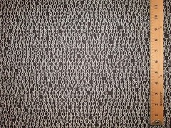 SEWING KNITTING WORDS TEXT CRAFTING BLACK WHITE COTTON FABRIC FQ