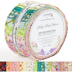 20 Variety Pack Cotton Jelly Roll Fabric 40 Precut Strips Quilting Craft New