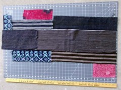 Kimono Fabric Remnants Lot Kasuri Cotton Japanese Crafts Sashiko Boro Scrap