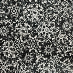 108″ Extra Wide Dancin Dahlia Quilt Backing BTY Cotton 6 Black Light Gray