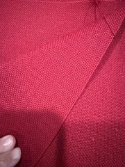 DEEP RED medium to heavy weave sewing fabric woven 49″ X 69″