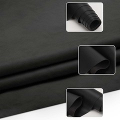 Faux Leather Fabric Smooth Solid 54″ x 36″ Soft Material Sheets Black