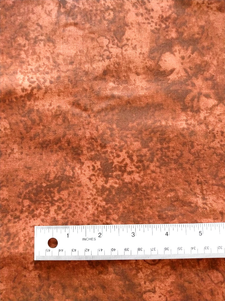 3 yards cotton fabric ~ BATIK-LOOK BROWN ~ blender bark trees quilting SEE NOTE
