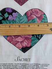 COUNTRY LOVE 35″ Wall Hanging/Lap Quilt Fabric Panel PLUS DIY 5″ Sachet Fabric