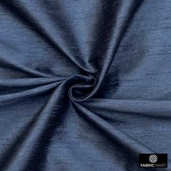 Midnight Blue Faux Silk Fabric By The Yard, 42 inches width Blue Silk Fabric