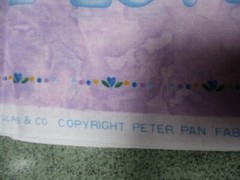 VTG Henry Glass Peter Pan Fabrics P.S. I Love You Cotton Fabric 1 yd +8″ x 42″
