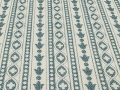Leah O’Connell Outdoor Performance Stripe Fabric- Georgie Forget Me Not 2.15 yds