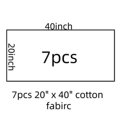 7 PCS Cotton Fabric Fat Quarter Bundles Peony Quilting Patchwork 20×40 Inch