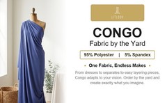 Congo Rib Knit Fabric by the Yard 2-Way Stretch Poly Spandex 190 GSM Dresses