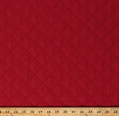 Quilted Double-Face Red 43″ Wide Poly Cotton Blend Fabric by the Yard D270.19