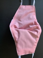Face Mask triple Layer Handmade Washable Cloth Pink Rose
