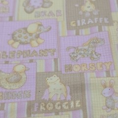 Debbie Mum Baby Jo-Ann Fabrics Cotton 2.5+ yards 44″ Wide Yellow/Pink/Brown