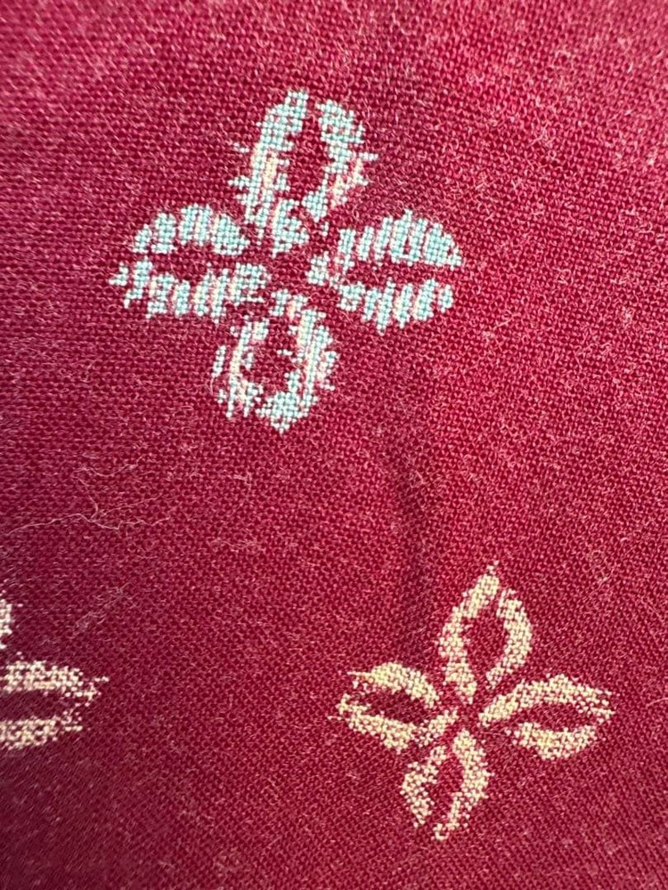 Generic Red Fabric Futon Cover Antique Remake Home Decor