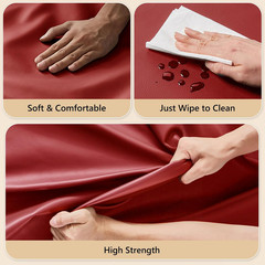Faux Leather Fabric 54″ Wide Vinyl Upholstery Fabric by the Yard 0.7MM Thick Sof