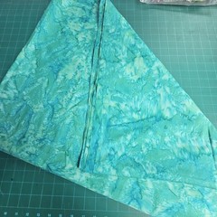 Teal Turquoise Batik Fabric Mottled Watercolor Cotton Quilting 45 x 56