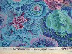 Kaffe Fassett Cotton Fabric 1 FQ Blue Purple Brassica Classics Lg Floral Print