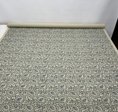 BALLARD DESIGNS BEMBRIDGE BLUE FLAX FLOARL PAISLEY MULTIUSE FABRIC BY YARD 54″W